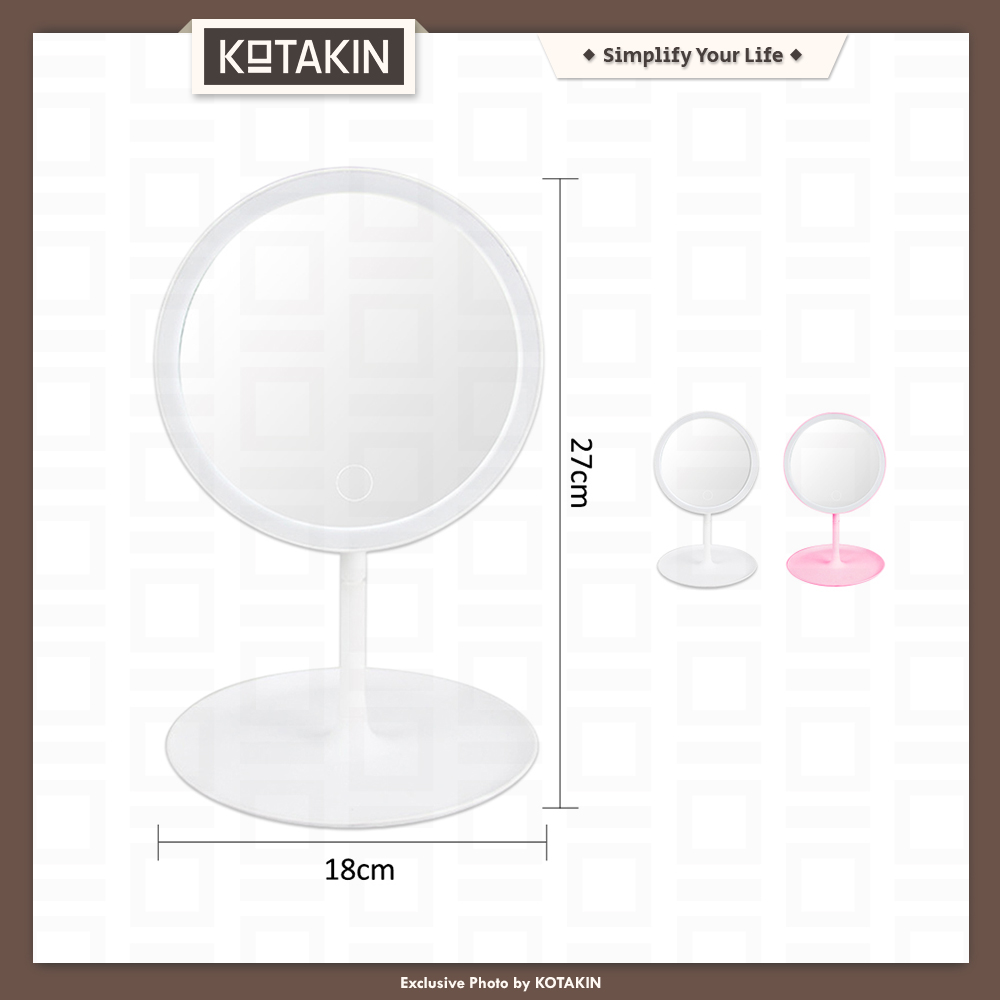 Cermin LED Touchscreen Beauty Mirror